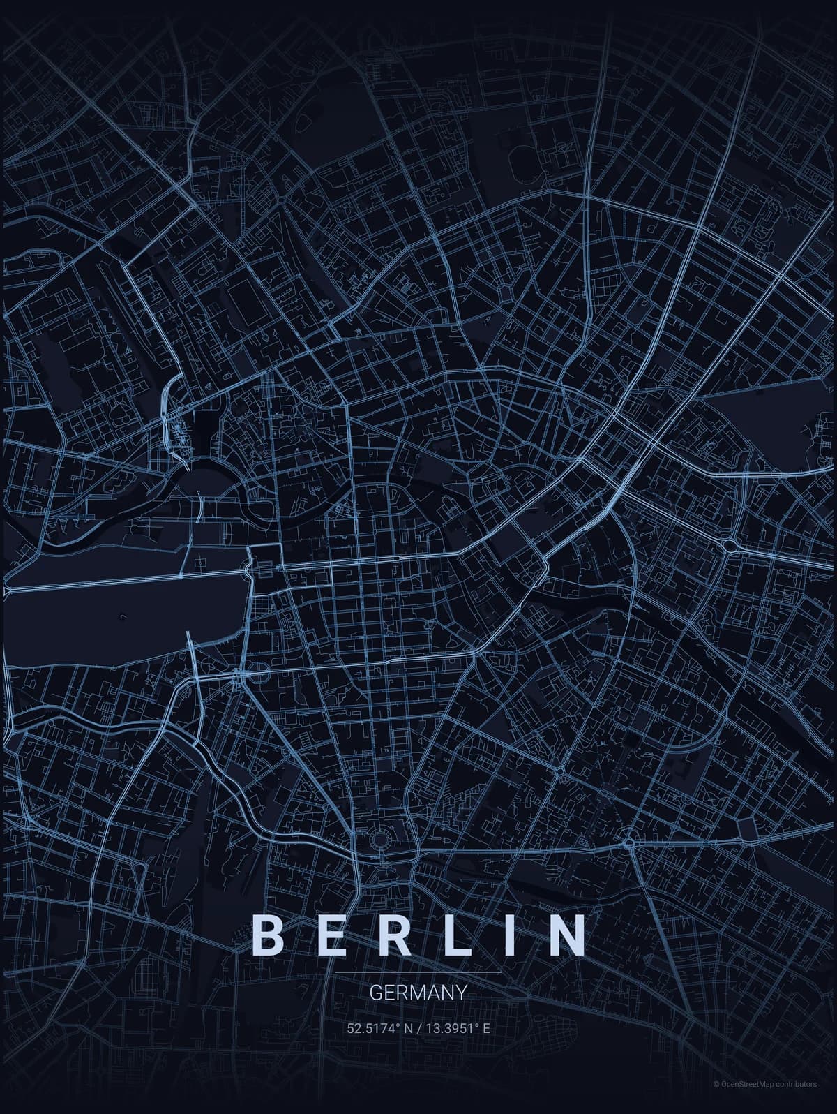Berlin map poster