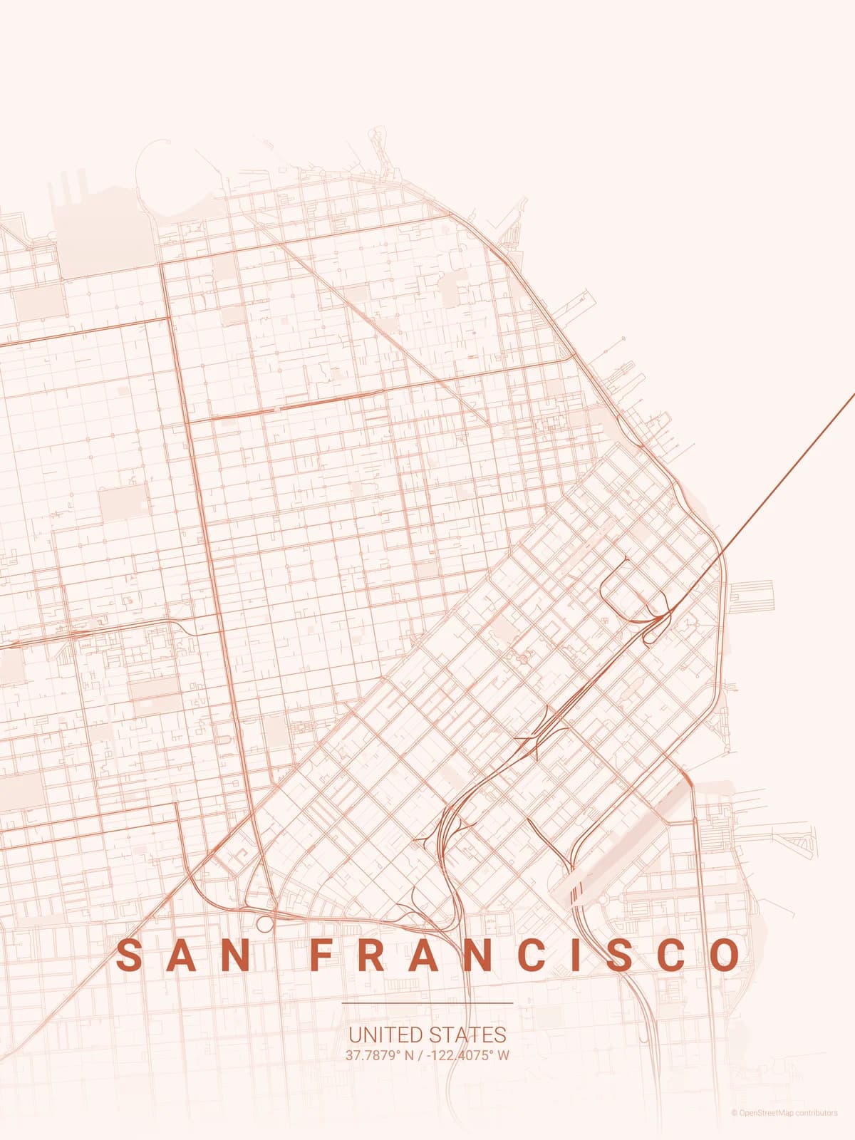 San Francisco map poster