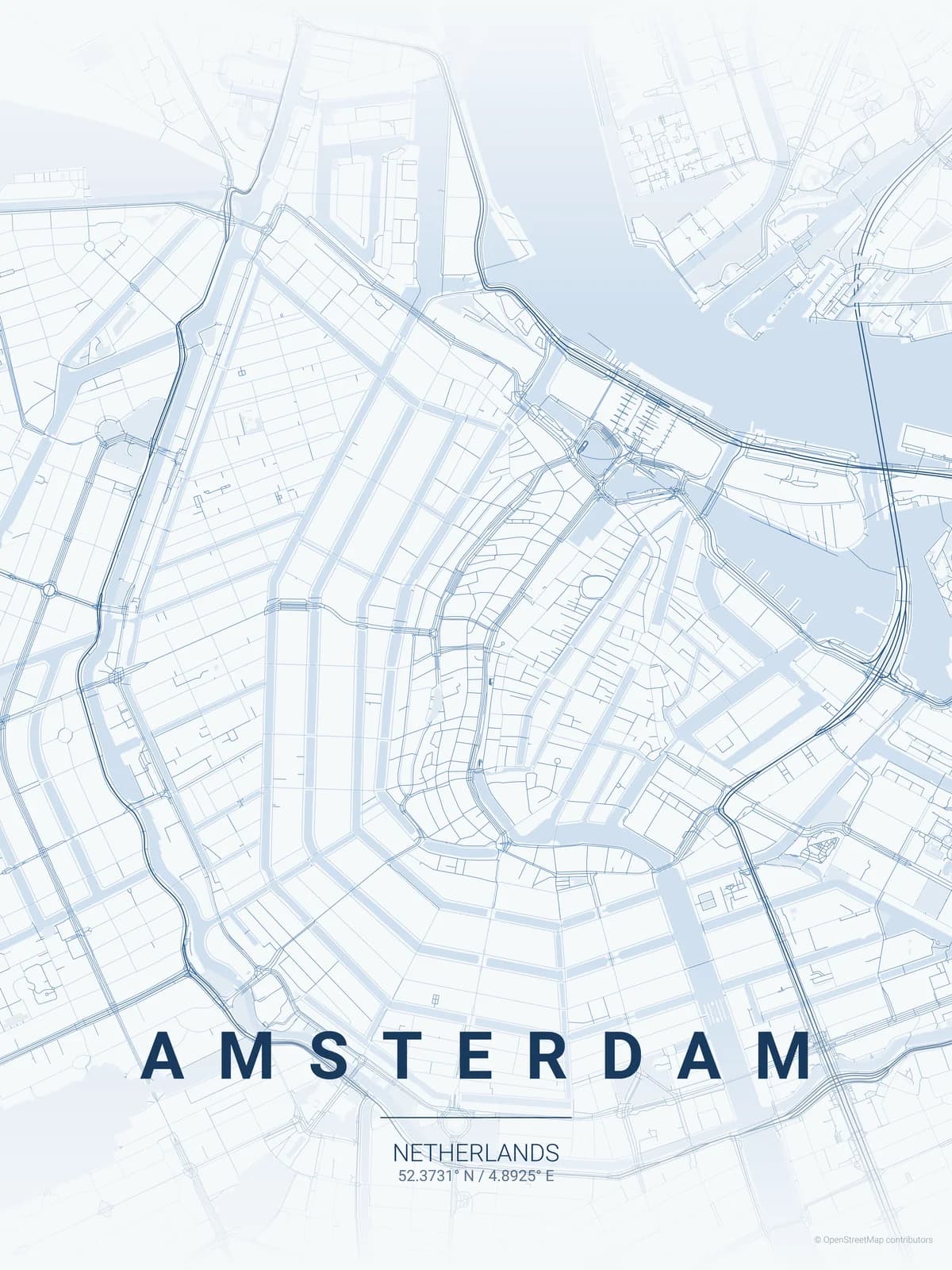 Amsterdam map poster