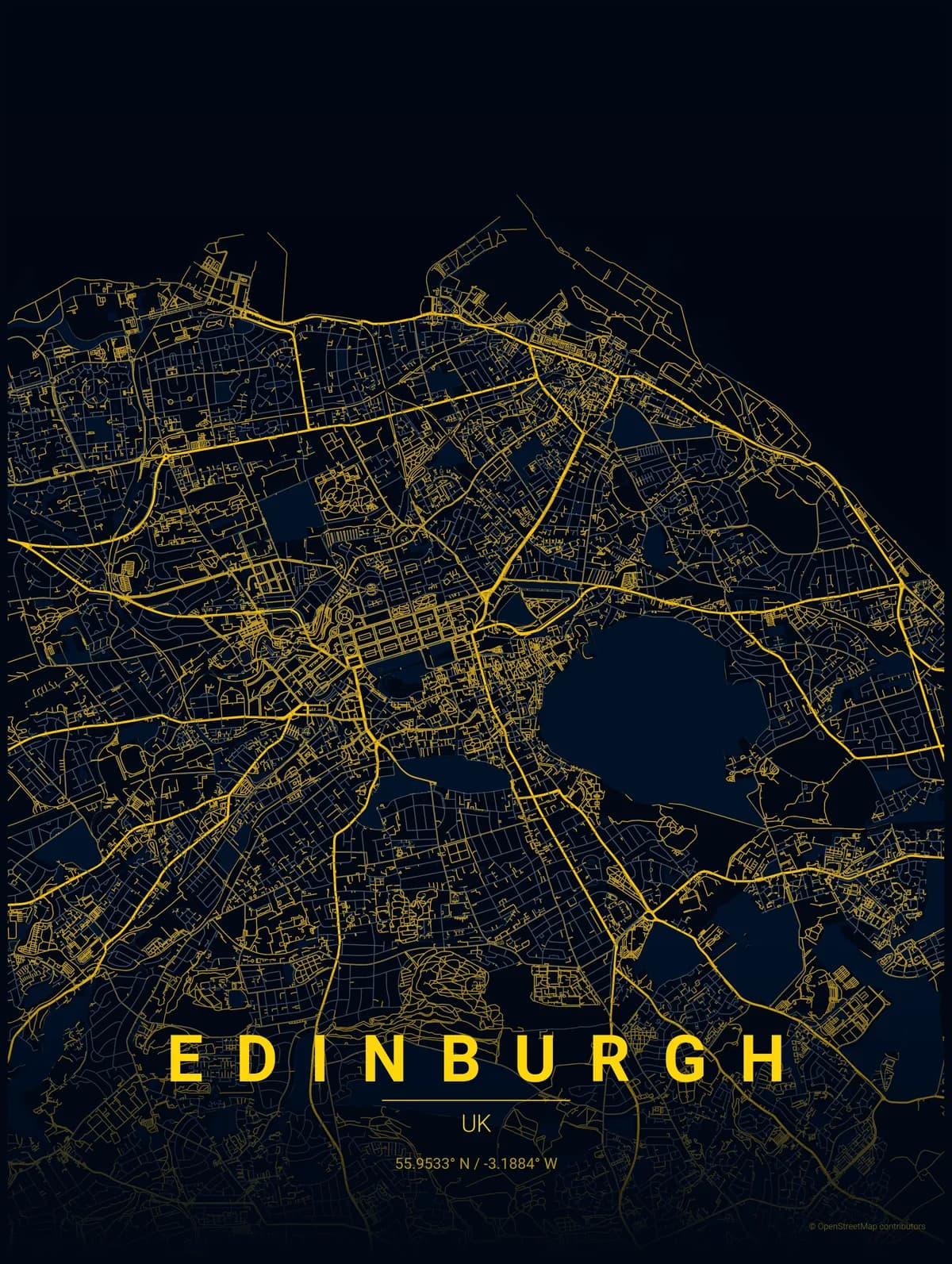Edinburgh map poster