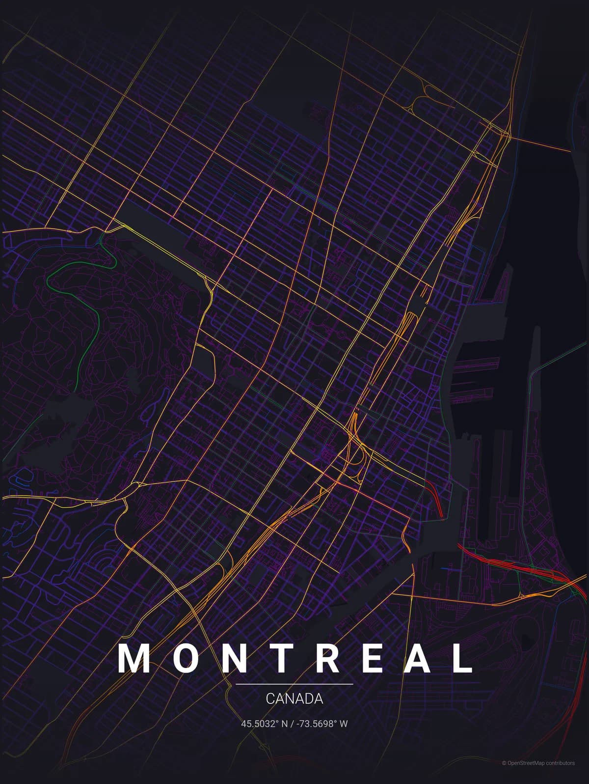 Montreal map poster