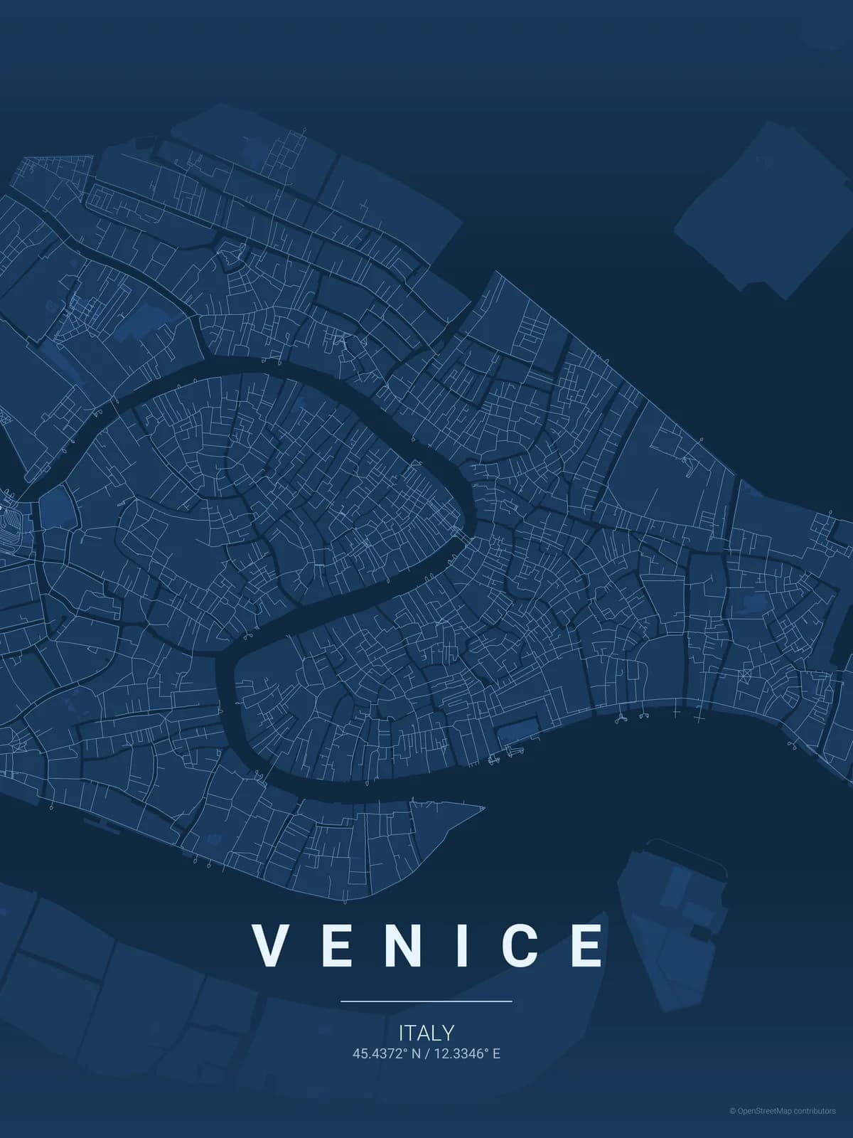 Venice map poster