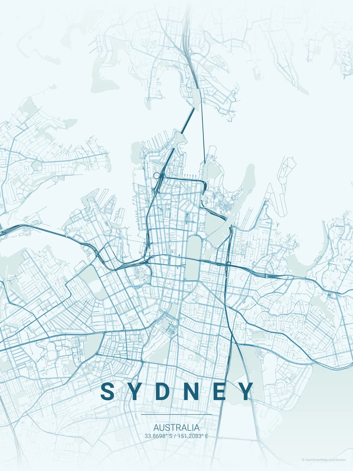 Sydney map poster